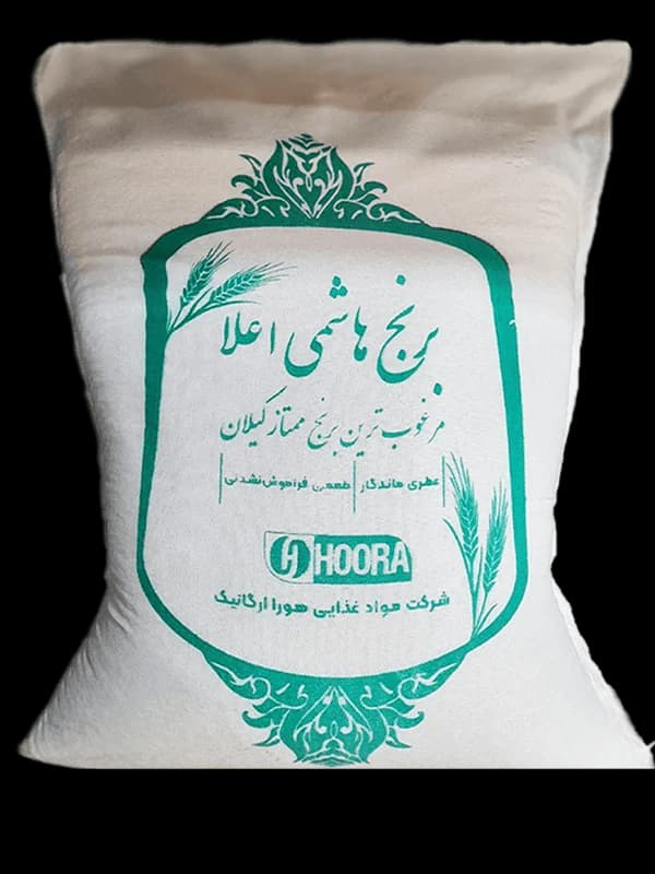 محصول برنج هاشمی اعلا و درجه یک گیلان 10 کیلویی